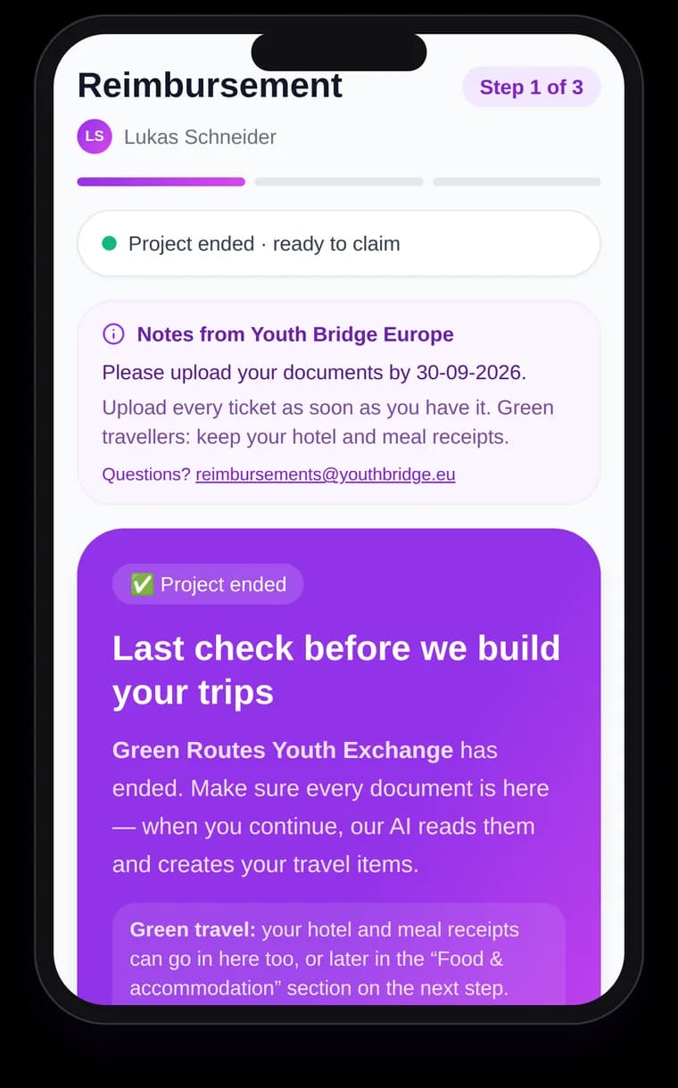 Add documents as you go